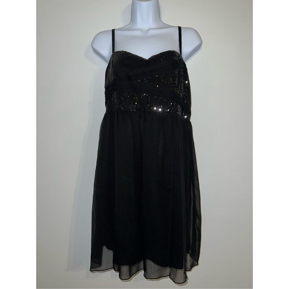 Women’s Black American Rag Sequined Mini Dress/Top - Picture 1 of 8